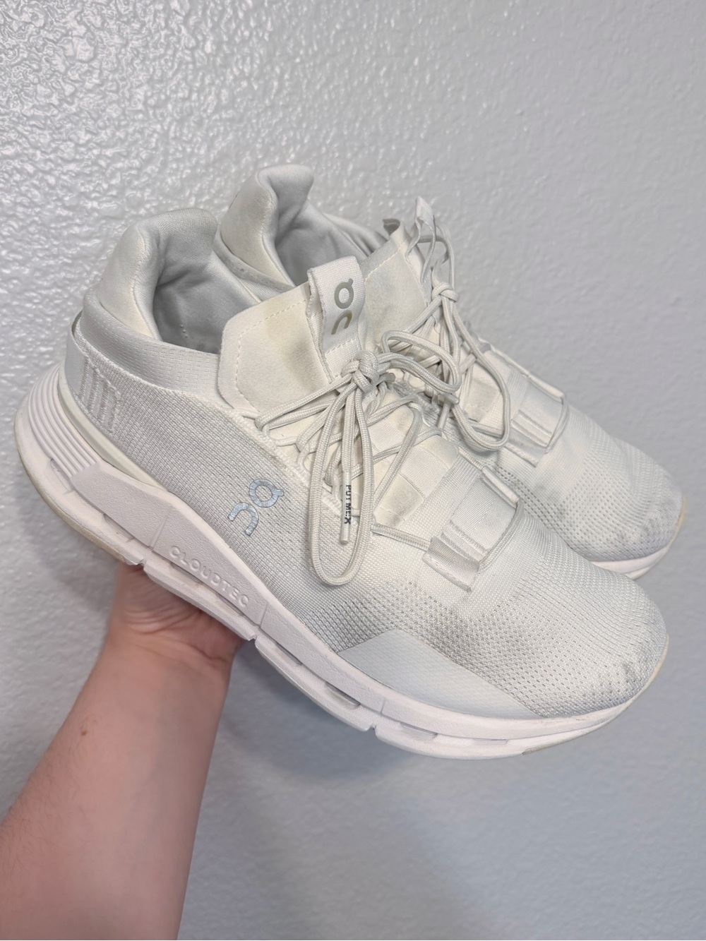 On Cloudnova Running Shoes White Walking Sneakers - Men’s 8, Women’s 9.5